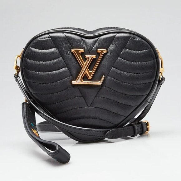 Louis Vuitton Black Quilted Leather New Wave Heart - Picture 1 of 10